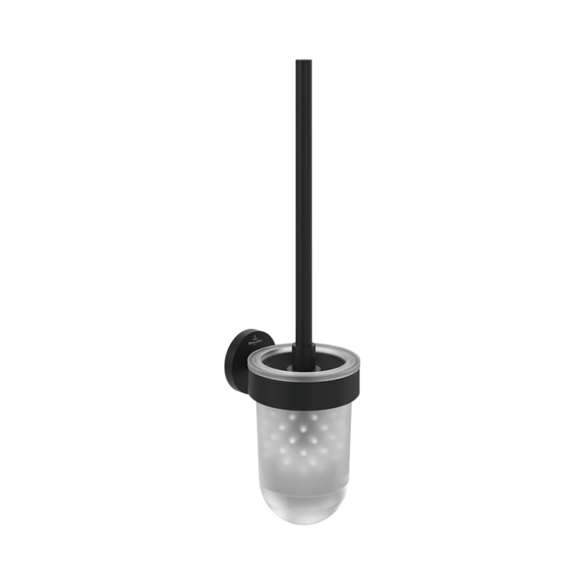 Cutout image of Villeroy & Boch Elements Tender Matt Black Toilet Brush Set